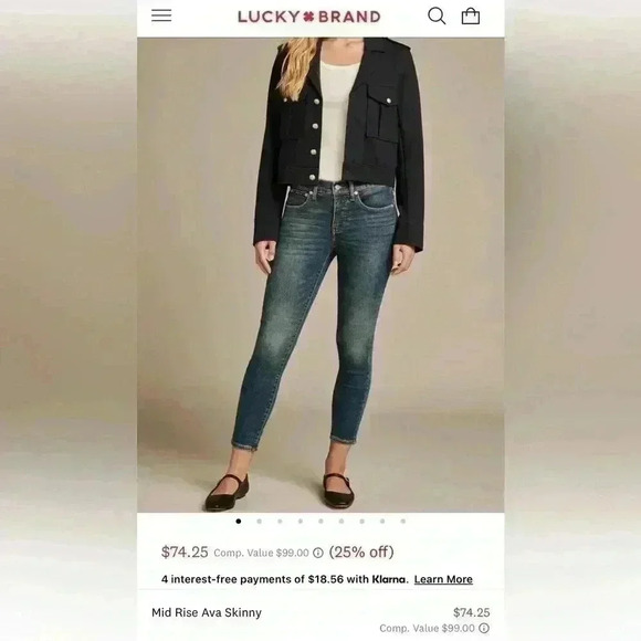 Lucky Brand White Ava Mid Rise Skinny Woman’s Distressed Ankle Jeans Size 10/30. - Picture 6 of 15